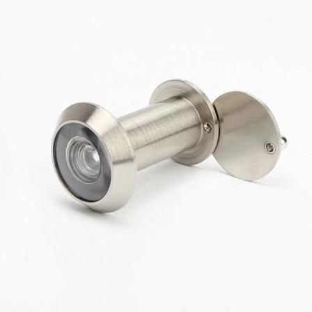 Dørkighul, 200° messing kighul med overvågningsdæksel til montering i 35mm-60mm dørblade (4 stk., børstet stål)