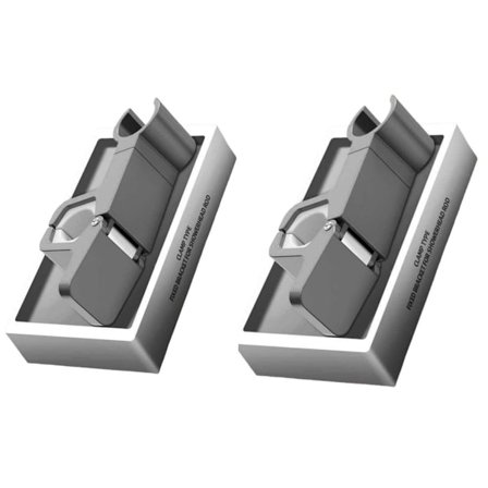 2-pak Universal klemmebracket til håndbruser 24-34mm justerbar vinkel og nem clip-installation Grey