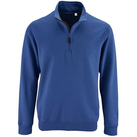 SOLS Herr Stan Kontrast Dragkedja Hals Sweatshirt M Royal Blue