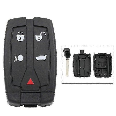 5 Knappar Ersättnings Fjärrkontroll Bilnyckel Fodral Skal För Land Rover Freelander 2