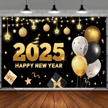 Nyårsflagga - INBOXXARTY - 2026 - Flerfärgad - 180 x 110 cm - Festdekoration