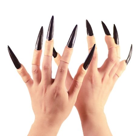 2-pack Fake Nails Arrow Claws Cosplay Halloween Party rekvisita Witc