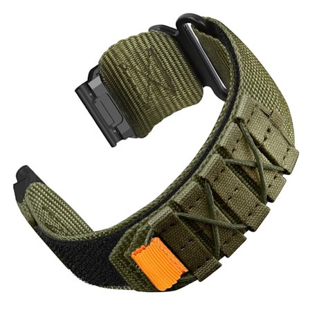 26mm Klockarmband för Garmin Fenix ​​8 51mm 7X 6X 5X Snabbfäste Nylon Magic Strap - Armégrön