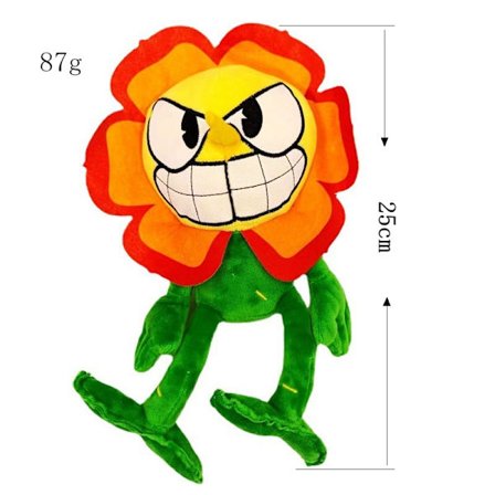 The Cuphead Show King Plysch Leksaker Solblomma