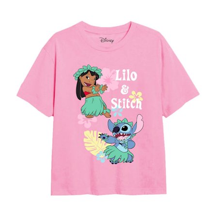 Lilo & Stitch flickor Hula T-shirt 7-8 år ljusrosa