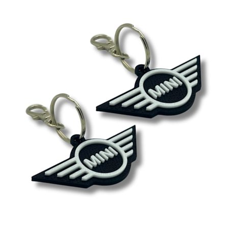 2x Nyckelring Clip On & Go karbinnyckelring för Mini Cooper