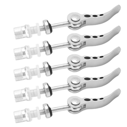 5 st Sadelstolpsklämmor Snabbkoppling av aluminiumlegering Hållbar cykelrörklämma fast växel för universella cyklarSilver