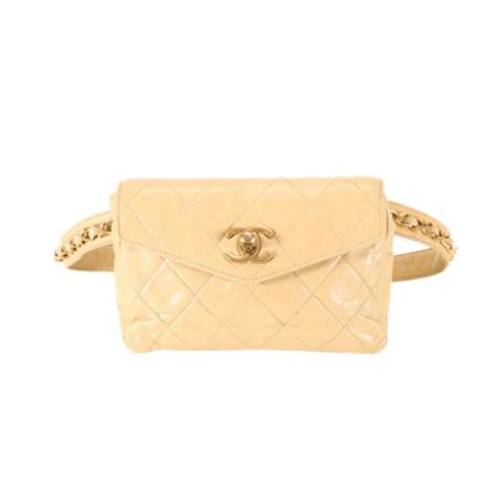 Chanel Vintage Pre-owned Bælte Taske Gul, Dame Vintage Tasker, Størrelse: ONE Size