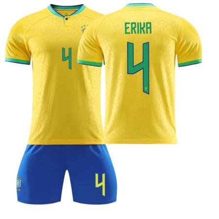 Qatar Fotbolls-vm 2022 Brasilien Fotbollssats - Gulgrön S