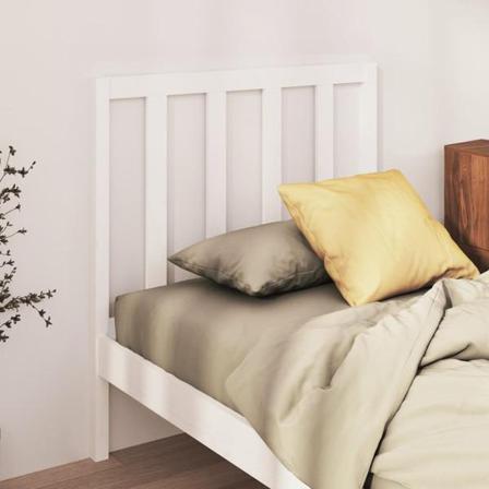 Vidaxl Sänggavel Vit 106x4x100 Cm Massiv Furu Vit