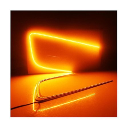 Dual-farge Hvit/ Led C-ring Kretskort Frontlykt Kjørelys / Blinklys For & 2015-2018