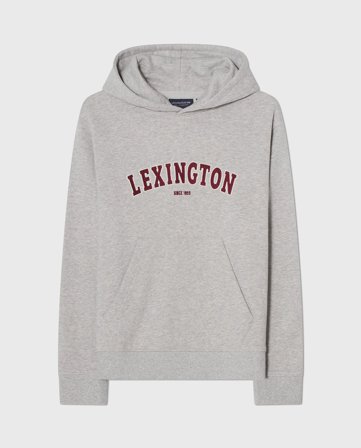 Lexington Teen Logo Kapuzenpullover aus Bio-Baumwolle, hellgrau meliert