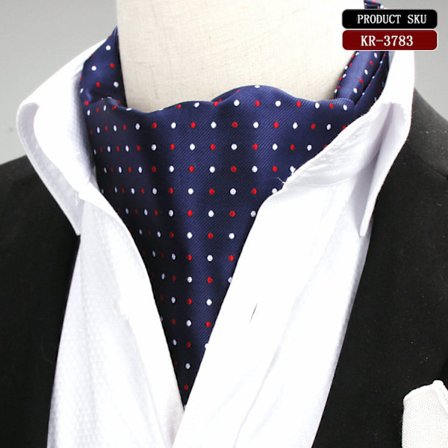 Miesten Polka Dot Plaid Silk Cravat Solmio Jacquard Kudottu Rento Ascot, KR3783