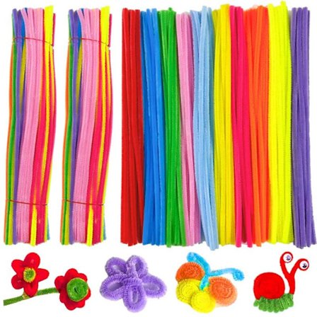 Chenille Stems For Crafts Piperensere Tett Stil Hobby Kunst Håndverk Ulike Farger Ferdighetsutvikling Gutter Jenter 30cm 200 stk