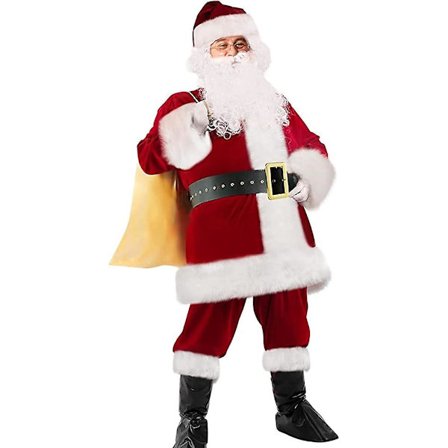 1 XXL Julemandskostume Santadragt Voksne Mænd Julemandskostume til Mænd Kvinder Santa O