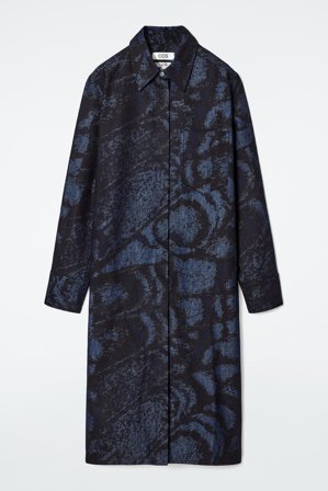 COS Women's Jacquard Denim Shirt Dress in Blue