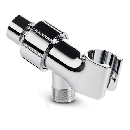 Slangekobling Brusehoved Messing Sprøjtedyseholder Badeværelsesudløb Vinkelplade Vægtilslutning Slangehovedholder til Badeværelse