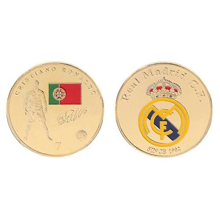 Legendaarinen jalkapallosuperstara Cristiano Ronaldo Challenge Coin -muistomitali kulta