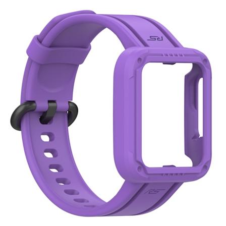 Passer til Redmi 1/Mi Watch Lite/Redmi 2/Mi Watch2 Lite Monokrom Silikon Integreret Urrem Purple