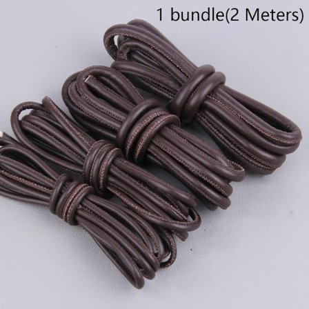 2 meter läderrep Handgjord sträng BRUN