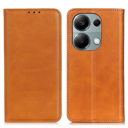 Skinn-etui i lommebok-stil for Xiaomi Redmi Note 13 - Brun