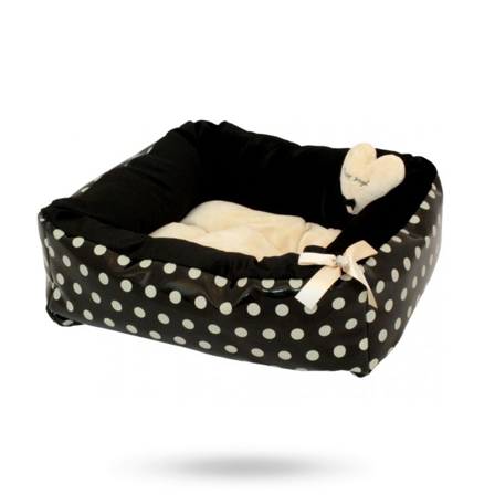 Puppy Angel - Polkadot Ease Bed - Blå Large - Eksklusive senger, Hundesenger, Hundemadrasser & pledd Kattesenger på Doggie.no