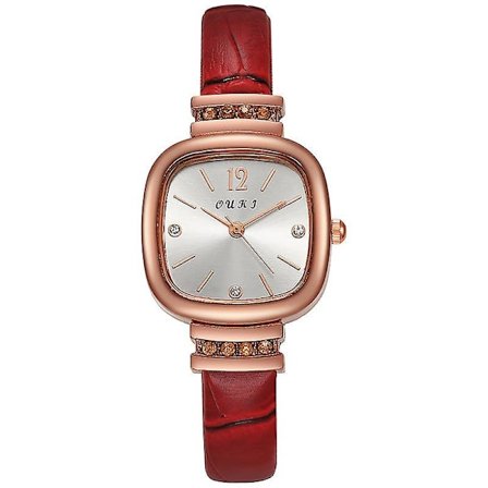 Lille firkantet ur til kvinder - firkantet ur i sukkerterning-stil med kvarts