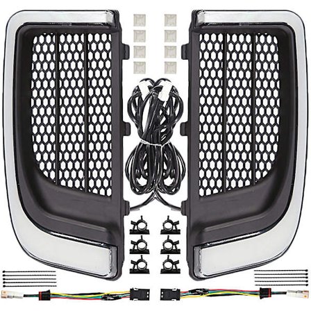 Motorcykel Sort Led Fairing Nedre Griller Blinklys Til Harley Touring 14-22 Electra Glide Ultra Limited Tri Road Glide