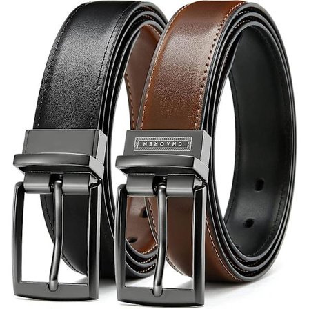 Vendbart bælte til kvinder, Cr 1.25" læderbælte til dame til jeans og bukser, sort & brun, kan tilpasses-l