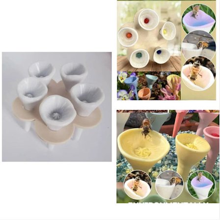 Bi-vattenfontän i hartsblomma (set om 2)