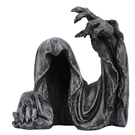 Skulptur av mannen i svart halvkroppsskulptur 19X10X18CM