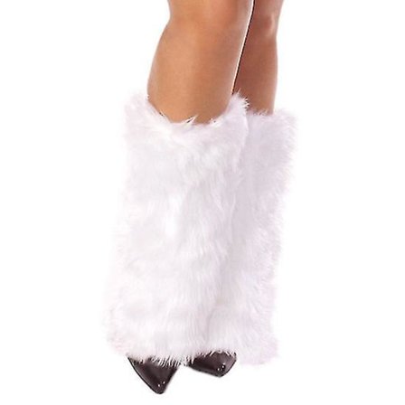 Falske pelsmansjetter lodne lange benvarmere