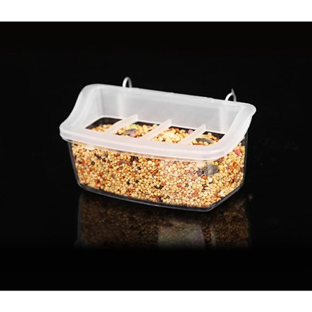 Tilbud Spildfri Transparent Foderautomat Fuglefoderkasse