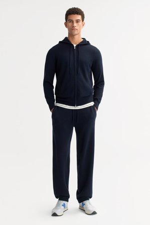 Soft Goat - Men's Zip Hoodie - Cashmere hoodie - S - Navy