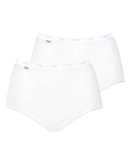 Stretchalushousut Basic Maxi 2-pakkaus Valkoinen-48-Sloggi