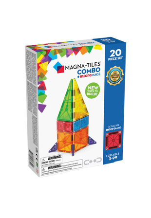 Magna-Tiles microMAGS Kombi-Set med 20 delar Byggsatser Unisex Flerfärgad ONESIZE