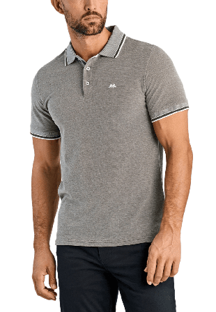Lindbergh Orangic cotton polo piqué S/S- relaxed fit- regular collar Tröjor Herr Grön S