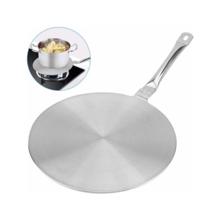 Induksjonsadapter, konverteringsplate for induksjonstopp, diffusorring i rustfritt stål med varmebestandig håndtak Unoiu Truyuety (20 cm)