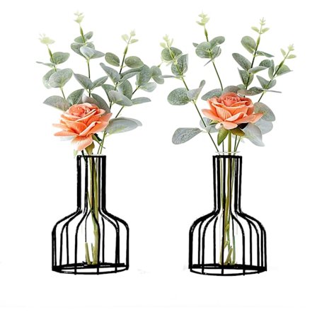 2 st guld geometrisk vas