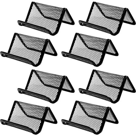 8 stk. Sort Metal Visitkort Holder Åben Design Visitkort