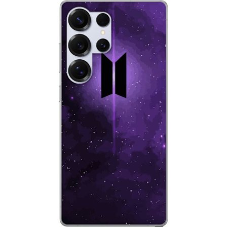 Kompatibelt Mobilskal till Samsung Samsung Galaxy S25 Ultra BTS-logga lila galax kpop armé affisch rymden stjärnhimmel koreansk musik band symbol ik
