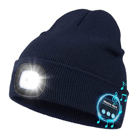 Bluetooth-yhteensopiva Led-talvivillapipo Juhliin Ulkovalaistukseen