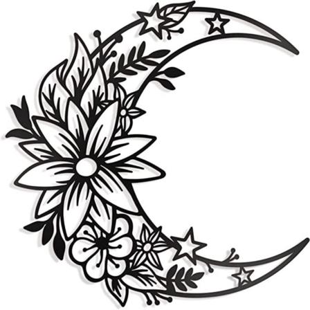 Metalliseinien koristelu Seinän taustan koristelu Metal Moon