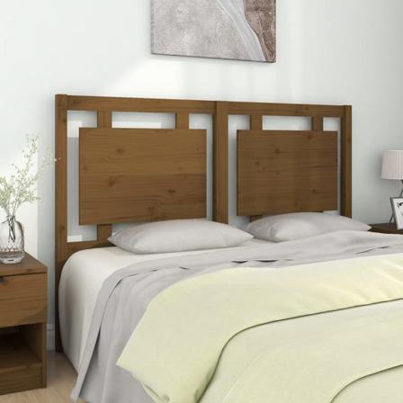 Vidaxl Sänggavel Honungsbrun 145,5x4x100 Cm Massiv Furu Brun