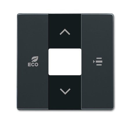 ABB Impressivo 6220-0-0242 Centrumplatta Fan-Coil Antracit, Strömbrytare & vägguttag