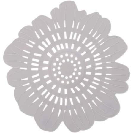 Universell sluksil i silikon - hårsil - dusjsil med hårfanger & farge: hvit -AD11--O-