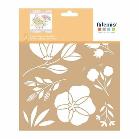 Stencil 8'x8' På min väg blommor