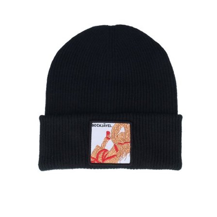 Ho-Ho-Hats - Svart cuff Beanie - Bockjävel Engineered Black Soft Deep Cuff @ Hatstore