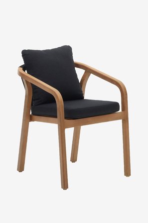 Kave Home - Spisebordsstol Malaret, 2-pak - Sort - Spisestole - Fra Homeroom