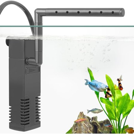 Sänkbar Akvarium Internt Filter, Filter med Vattenpump för Akvarium upp till 132 Liter (för 11-75 Liter)